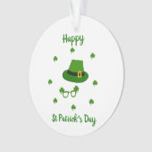 Minimalistisch Cute Happy St Patrick's Day Ornament (voorkant)