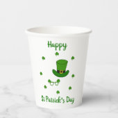 Minimalistisch Cute Happy St Patrick's Day Paper C Papieren Bekers (Voorkant)