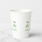 Minimalistisch Cute Happy St Patrick's Day Papieren Bekers (Links)