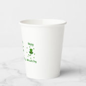 Minimalistisch Cute Happy St Patrick's Day Papieren Bekers (Links)