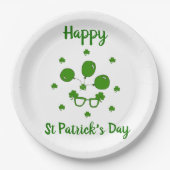 Minimalistisch Cute Happy St Patrick's Day Papieren Bordje (Voorkant)