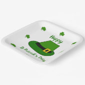 Minimalistisch Cute Happy St Patrick's Day Papieren Bordje (Gebogen)