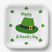 Minimalistisch Cute Happy St Patrick's Day Papieren Bordje (Voorkant)