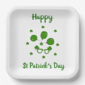 Minimalistisch Cute Happy St Patrick's Day Papieren Bordje (Voorkant)
