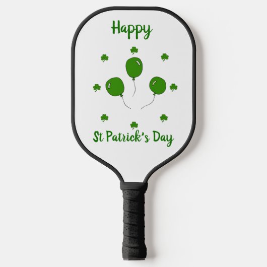 Minimalistisch Cute Happy St Patrick's Day Pickleball Paddle (Voorkant)