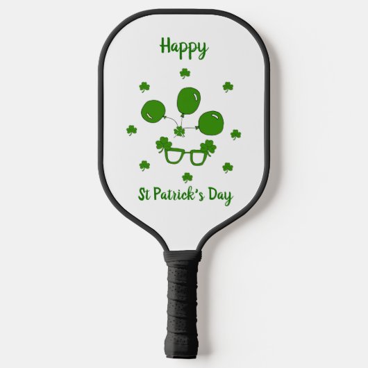 Minimalistisch Cute Happy St Patrick's Day Pickleball Paddle (Achterkant)