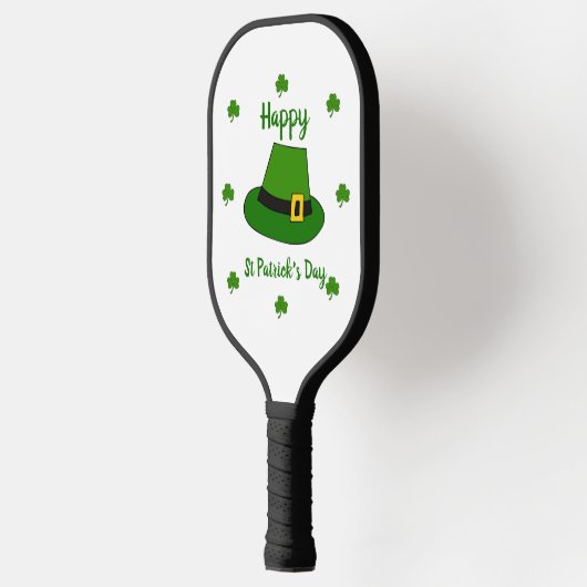 Minimalistisch Cute Happy St Patrick's Day Pickleball Paddle (Links)