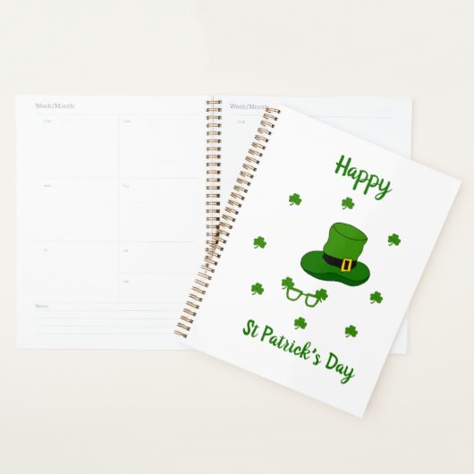 Minimalistisch Cute Happy St Patrick's Day Planner (Display)