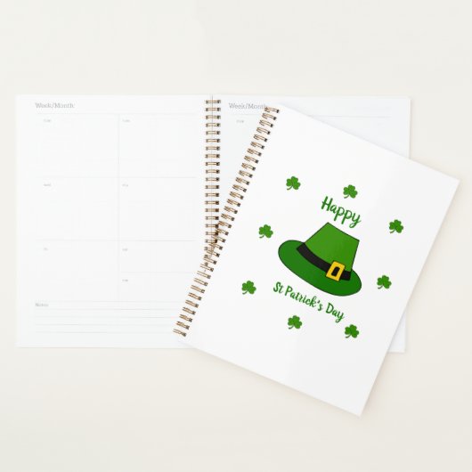 Minimalistisch Cute Happy St Patrick's Day Planner (Display)
