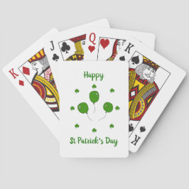 Minimalistisch Cute Happy St Patrick's Day Pokerkaarten