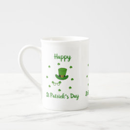 Minimalistisch Cute Happy St Patrick's Day Porselein Kop