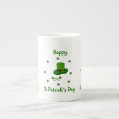 Minimalistisch Cute Happy St Patrick's Day Porselein Kop (Voorkant)