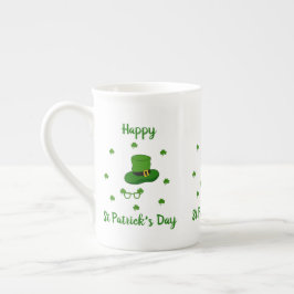 Minimalistisch Cute Happy St Patrick's Day Porselein Kop