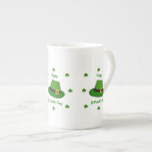 Minimalistisch Cute Happy St Patrick's Day Porselein Kop (Voorkant rechts)
