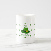 Minimalistisch Cute Happy St Patrick's Day Porselein Kop (Voorkant)