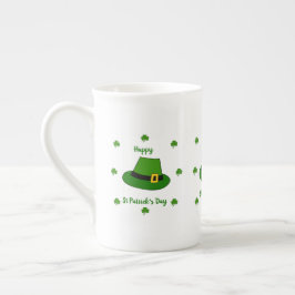 Minimalistisch Cute Happy St Patrick's Day Porselein Kop