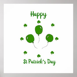 Minimalistisch Cute Happy St Patrick's Day Poster