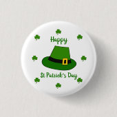 Minimalistisch Cute Happy St Patrick's Day Ronde Button 3,2 Cm (Voorkant)