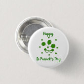 Minimalistisch Cute Happy St Patrick's Day Ronde Button 3,2 Cm (Voorkant /achterkant)
