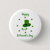 Minimalistisch Cute Happy St Patrick's Day Ronde Button 3,2 Cm (Voorkant)