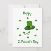 Minimalistisch Cute Happy St Patrick's Day RSVP Kaartje (Voorkant)