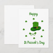 Minimalistisch Cute Happy St Patrick's Day RSVP Kaartje (Voorkant / Achterkant)