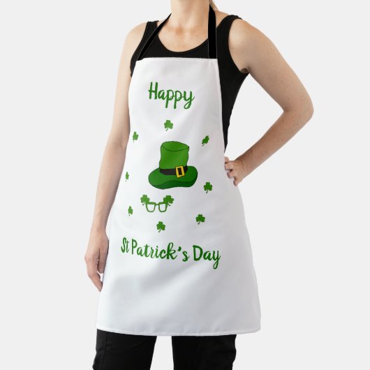 Minimalistisch Cute Happy St Patrick's Day Schort (Insitu)