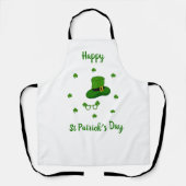 Minimalistisch Cute Happy St Patrick's Day Schort (Voorkant)