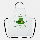 Minimalistisch Cute Happy St Patrick's Day Schort (Voorkant)