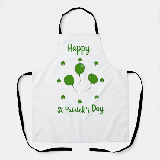 Minimalistisch Cute Happy St Patrick's Day Schort (Voorkant)