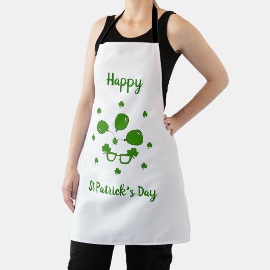 Minimalistisch Cute Happy St Patrick's Day Schort (Insitu)