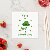 Minimalistisch Cute Happy St Patrick's Day Servet (Insitu)