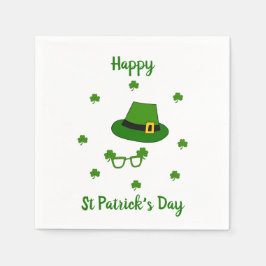 Minimalistisch Cute Happy St Patrick's Day Servet