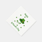 Minimalistisch Cute Happy St Patrick's Day Servet (Hoek)