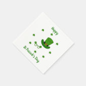 Minimalistisch Cute Happy St Patrick's Day Servet (Hoek)