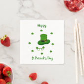 Minimalistisch Cute Happy St Patrick's Day Servet (Insitu)