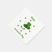 Minimalistisch Cute Happy St Patrick's Day Servet (Hoek)