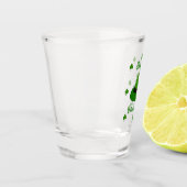 Minimalistisch Cute Happy St Patrick's Day Shot Glas (Links)