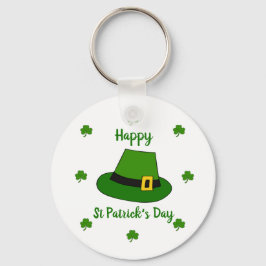 Minimalistisch Cute Happy St Patrick's Day Sleutelhanger