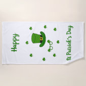 Minimalistisch Cute Happy St Patrick's Day Strandlaken (Voorkant)