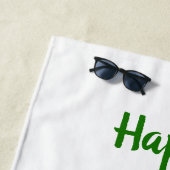Minimalistisch Cute Happy St Patrick's Day Strandlaken (In situ)