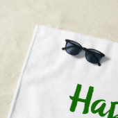 Minimalistisch Cute Happy St Patrick's Day Strandlaken (In situ)