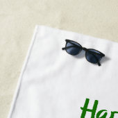 Minimalistisch Cute Happy St Patrick's Day Strandlaken (In situ)