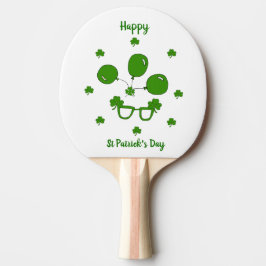 Minimalistisch Cute Happy St Patrick's Day Tafeltennisbatje