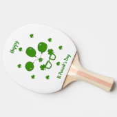 Minimalistisch Cute Happy St Patrick's Day Tafeltennisbatje (Zijkant)
