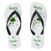 Minimalistisch Cute Happy St Patrick's Day Teenslippers (Voetbed)