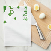 Minimalistisch Cute Happy St Patrick's Day Theedoek (Quarter Fold)