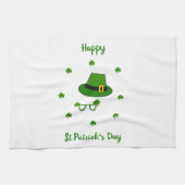 Minimalistisch Cute Happy St Patrick's Day Theedoek (Horizontaal)