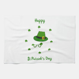 Minimalistisch Cute Happy St Patrick's Day Theedoek