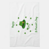 Minimalistisch Cute Happy St Patrick's Day Theedoek (Verticaal)